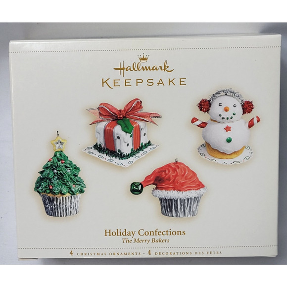 Hallmark Keepsake 4 Ornament Set Holiday Confections The Merry Bakers Set 2006 - Picture 1 of 16